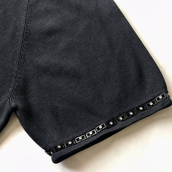 Vintage Pierri New York Black Embellished Top‎ Size XL - Picture 5 of 8